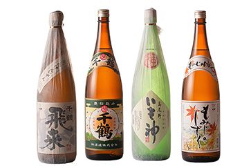 【定期便】神酒造の飲み比べ「千鶴・いも神・もみじのしずく・飛来」