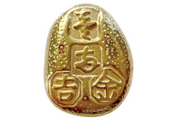 純金製（K24）甲州金 レプリカ 武田氏時代の貨幣｢露一両金｣10g