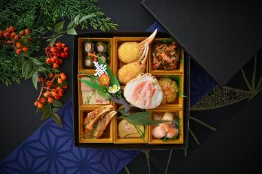 <span style="color: #fff;background-color: #C6860E;padding: 3px;margin-right: 5px;font-size: 75%;">複数設定あり</span><br> 蟹好き集まれ！蟹好きの方への「夢おせち！」 （壱段重）越前産せいこがに甲羅盛×2個