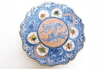 【さとふる限定】九谷焼 10号飾皿 鳳凰の図 三浦晃禎作