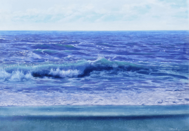 marble×marble -blue ocean- 470mm × 351mm
