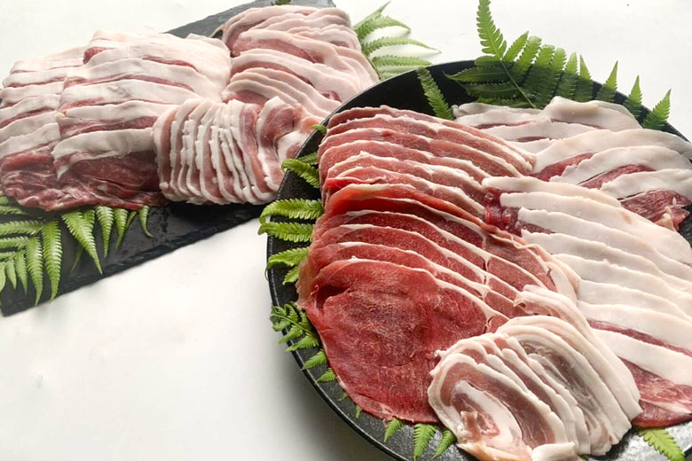 【阿波ジビエ】 鍋用猪肉スライスセット計1kg