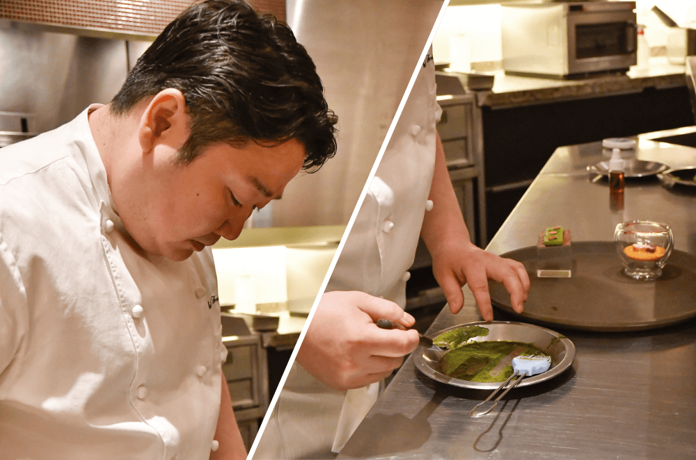 四季折々の豊かな素材を堪能できる料理。「フランス、スペイン、日本、全ての経験が料理に活かされている」と本多さんは語る。